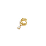 Crystal Cascade Ear Cuff Goudkleurig