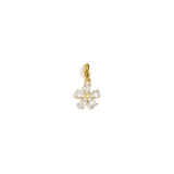 Crystal Flower Diy Charm Goudkleurig