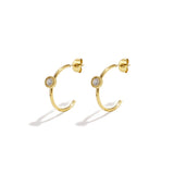 Crystal Glow Hoop Oorbellen Goudkleurig