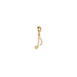 Crystal Note Diy Charm Goudkleurig