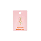 Crystal Flower Diy Charm Goudkleurig