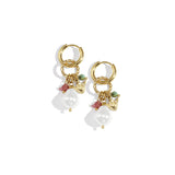 Cupid’s Pearl Hoops Oorbellen Goudkleurig