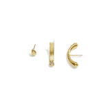 Curve & Shine Oorbellen Set Goudkleurig