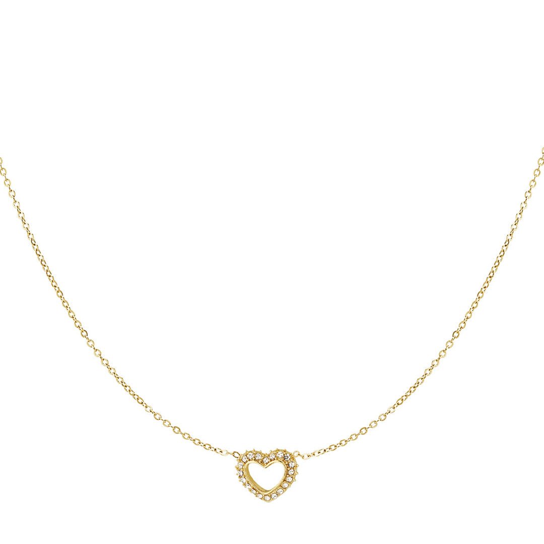 Diamond Heart Ketting Goudkleurig