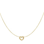 Diamond Heart Ketting Goudkleurig
