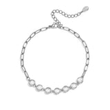 Diamond Look Link Armband Zilverkleurig