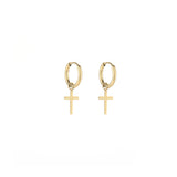 Divine Cross Oorbellen Goudkleurig