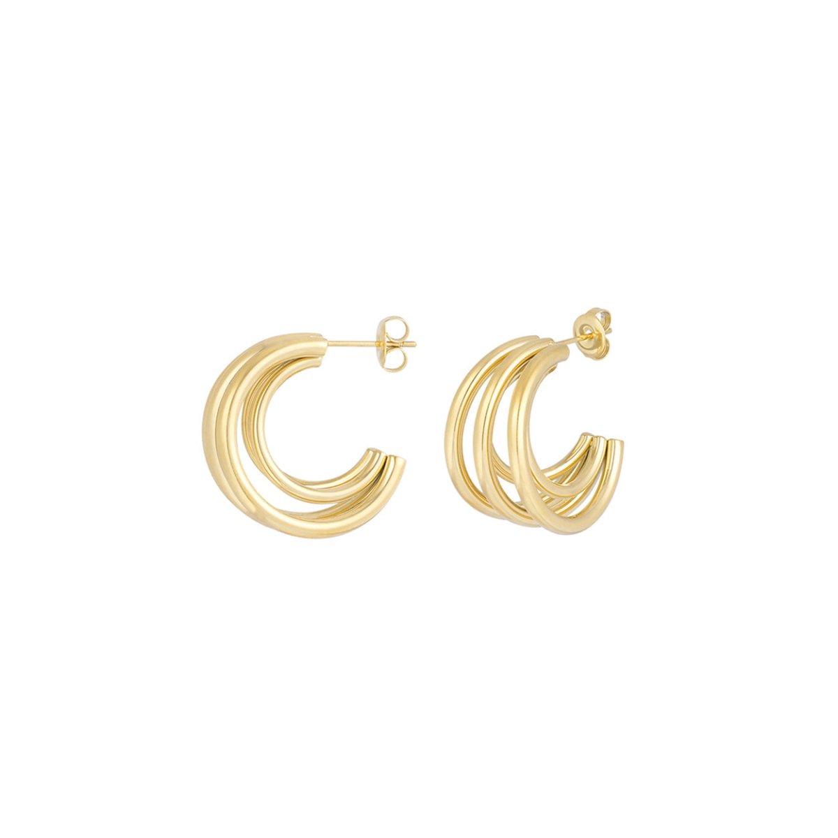 Double Twisted Love Oorbellen Goudkleurig