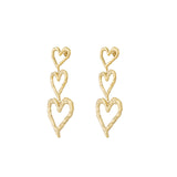Drop Earrings Heart Oorbellen Goudkleurig