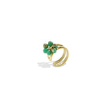 Emerald Bloom Ear Cuff Goudkleurig
