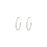 Endless Hoop Clip Oorbellen Zilverkleurig