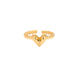 Fine Heart Ring Goudkleurig