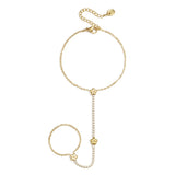 Floral Glow Hand Chain Goudkleurig
