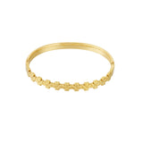 Floral Charm Bangle Armband Goudkleurig