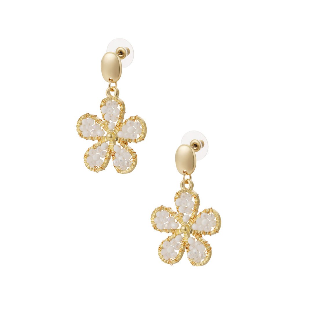 Flower Girls Oorbellen White