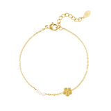 Flower with Pearls Armband Goudkleurig