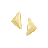Folded Triangle Earrings Gold