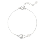 Forever Hearts & Pearl Armband Zilverkleurig