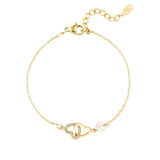 Forever Hearts & Pearl Armband Goudkleurig
