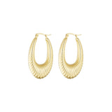 Geometric Oval Earrings Gold
