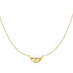 Glitter Croissant Ketting Goudkleurig