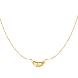 Glitter Croissant Ketting Goudkleurig