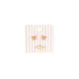 Glitter Butterfly Stud Kids Oorbellen Goudkleurig