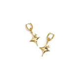 Glittering Star Pendant Oorbellen Goudkleurig