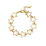 Gold Star Link Armband Goudkleurig