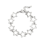 Silver Star Link Armband Zilverkleurig