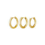 Hoops Oorbellen Trio Goudkleurig
