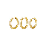 Hoops Oorbellen Trio Goudkleurig