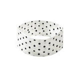 Haarband Polkadots White Black
