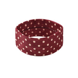 Haarband Polkadots Burgundy Crème