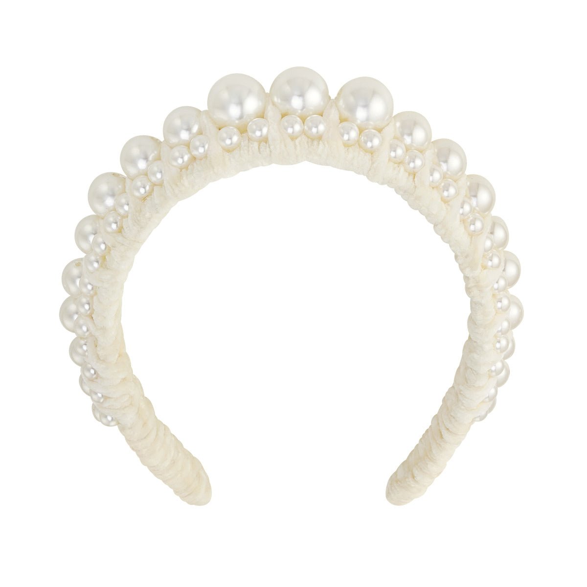 Haarband Statement Pearls Off - white