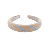 Haarband Beige Padded Blue Stripes