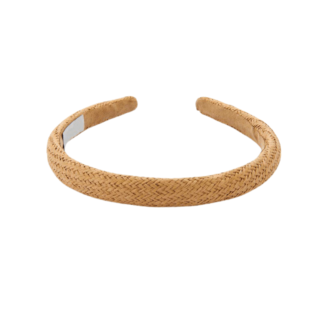 Haarband Raffia Summer Small Soft Brown