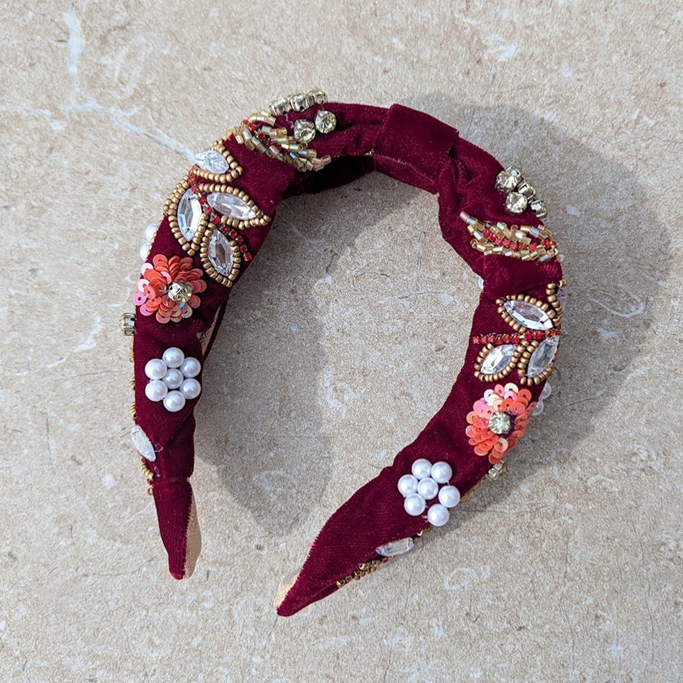Haarband Royal Burgundy Velvet