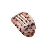Haarclip Flat Oval Tortoise Soft Brown