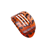 Haarclip Flat Oval Tortoise Reddish Brown