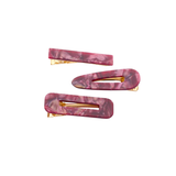 Haarclip Set Berry Marble