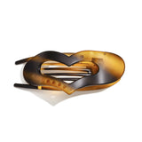 Haarclip Barette Open Oval Brown Black