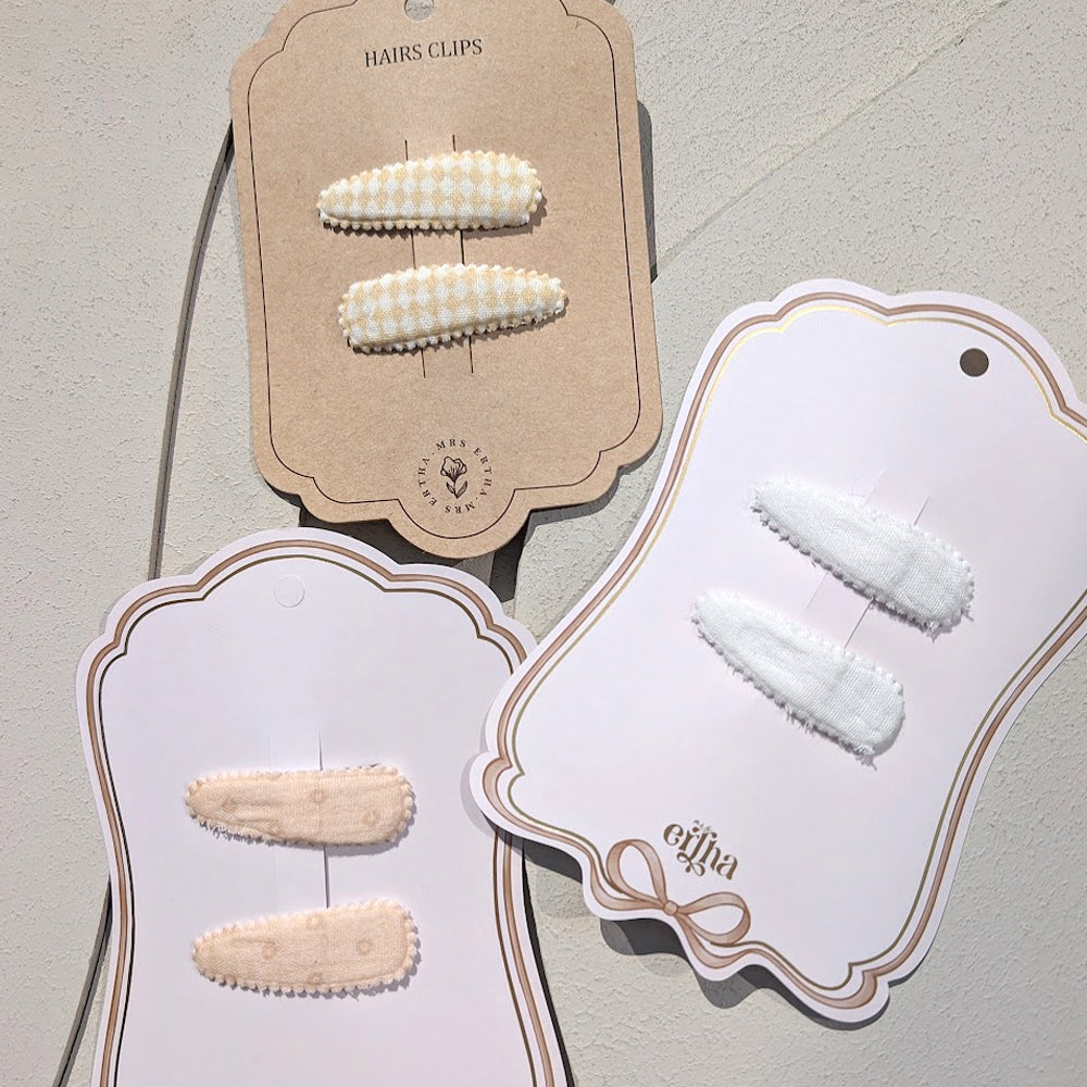Haarclip Duo Kids Neutral Dots