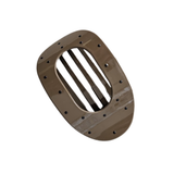 Haarclip Flat Oval Glossy Brown Black Polkadots