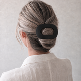 Haarclip Flat Oval Matte Black