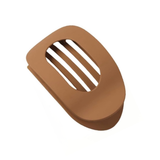Haarclip Flat Oval Matte Camel Brown