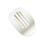 Haarclip Flat Oval Matte Off-white
