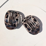 Haarclip Flat Oval Modern Tortoise