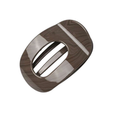 Haarclip Flat Oval Shiny Cocoa