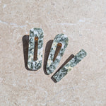 Haarclip Set Mint Marble
